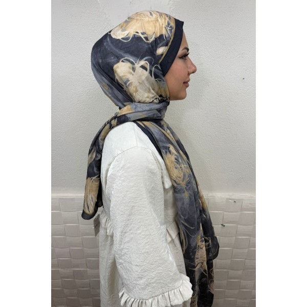 Desenli Bambu Şal 036G